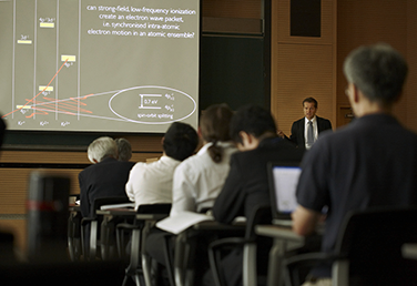 A lecture in progress at KIAS